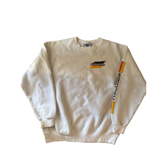 Vintage Germany Deutschland Lee Heavyweight L White Crewneck - Picture 1 of 8